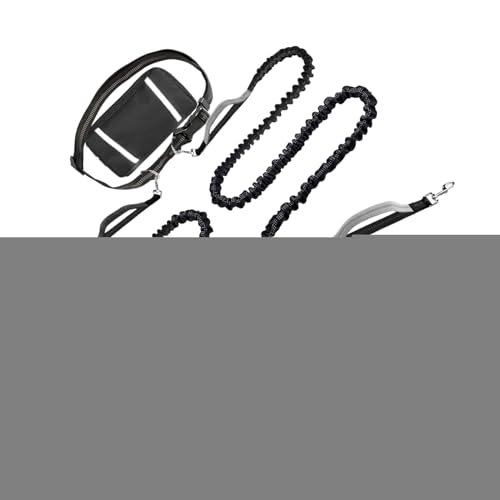 Besreey Hundeleine Mit Reflektierendem Seil - Tier Spaziergangsleine Mit Bauchtasche,Reflektierendes Verstellbares Hundegeschirr Für Laufen Wandern Und Outdoor-Aktivitäten von Besreey