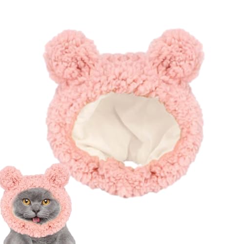 Besreey Hundemütze - Bärenmütze für Haustierkatzenkostüm - Atmungsaktives und verstellbares Katzenkostüm, warme Bärenmütze für Welpen, kleine mittelgroße Hunde und Katzen von Besreey