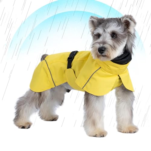 Besreey Hunderegenjacke, Regenmantel für kleine Hunde,Atmungsaktive Hunde-Regenjacke | Leicht an- und auszuziehender Regenmantel, verstellbar, mit beruhigender Kopfbedeckung, wasserdichter Regenmantel von Besreey
