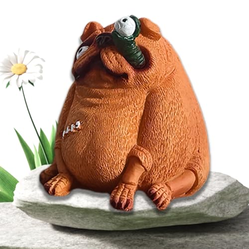 Besreey Hundestatue – dekorative Figuren für den Außenbereich | Figur Zombie Hund aus Kunstharz für Garten, Hinterhof, , Fensterbank, Bibliothek, Nachttisch von Besreey
