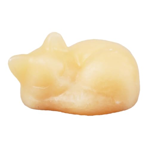 Besreey Katze Kristalle Figur,Schlafende Katze,Kristallstein Geschnitzte niedliche Kätzchenskulptur - Handgeschnitzte schlafende Katzenstatuen aus Edelstein für Büros, Zimmer, Besreey Katze Kristalle Figur,Schlafende Katze,Kristallstein Geschnitzte niedliche Kätzchenskulptur - Handgeschnitzte schlafende Katzenstatuen aus Edelstein für Büros, Zimmer, von Besreey