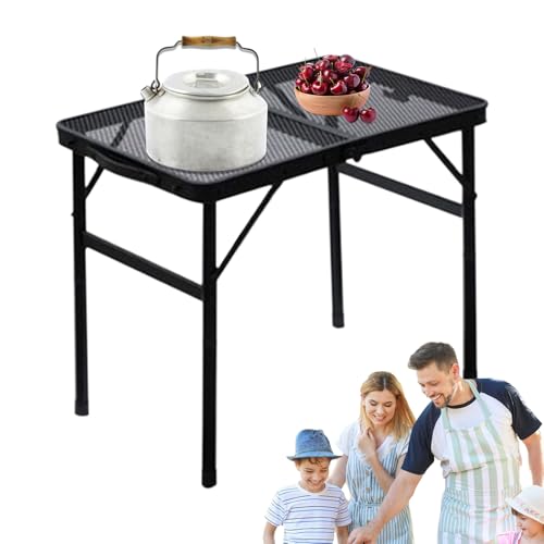 Besreey Klapptisch Für Camping | Outdoor Camping Tisch Grillzubehör - Höhenverstellbarer Tisch Mit Rutschfester Platte Für, Angeln, Garten Und BBQ von Besreey