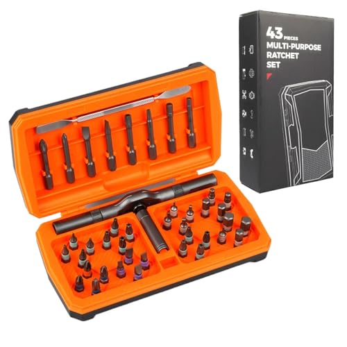 Besreey Ratsche Schraubendreher Set Magnetisch - Brillen Magnetischer Schraubendreher | 43 In 1 Präzision Mehrbit Tragbarer Werkzeuge Für Fahrrad PC Auto Brillenreparatur von Besreey