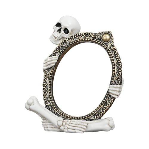 Besreey Skelett Statue - Foto Rahmen Skulptur im Bauernhaus Stil - Resin Halloween Skulptur Rahmen Für Nachttisch Bücherregal Vitrine Ankleidetisch Besreey Skelett Statue - Foto Rahmen Skulptur im Bauernhaus Stil - Resin Halloween Skulptur Rahmen Für Nachttisch Bücherregal Vitrine Ankleidetisch von Besreey
