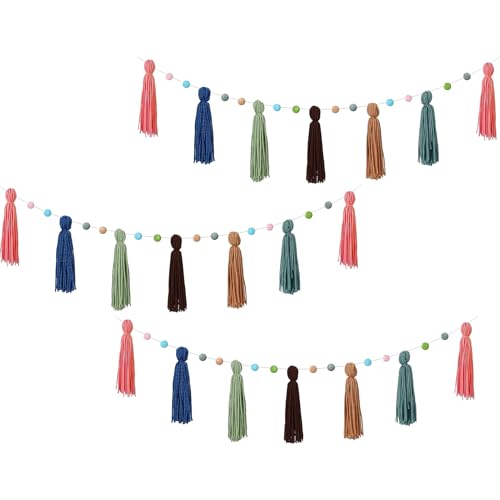 Besreey Tassel Girlande Party Deko,3 Stück Bunte Boho Band Girlande,Dekorationen Für Zuhause Für Decke Wand Tür - Wand Decke Tür Pinnwand Fotografie Dekoration Besreey Tassel Girlande Party Deko,3 Stück Bunte Boho Band Girlande,Dekorationen Für Zuhause Für Decke Wand Tür - Wand Decke Tür Pinnwand Fotografie Dekoration von Besreey