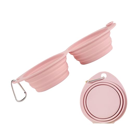 Besreey Tragbare Wasserschüssel Für Hunde - Futternapf & Wassernapf | Klappbarer Futternapf Für Reisen Wandern Spaziergänge Hunde Welpen von Besreey