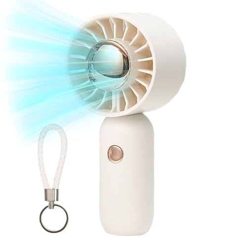 Besreey Tragbarer Handventilator | Persönlicher Lüfter Für Draußen - Dreifach Geschwindigkeitsstufen Wiederaufladbar Mit Trageriemen Für Reise Büro Schlafzimmer Camping Picknick Urlaub Für Alle von Besreey