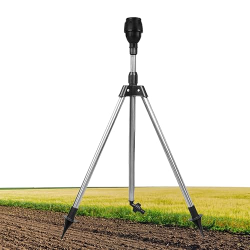 Besreey Tripod-Bewässerungssprinkler Für Rasen,360-Grad Drehbarer Sprinklerkopf Auf Dreibeinbasis | Automatisches Bewässerungssystem Für Terrasse Gehweg Garten Golfplatz Landwirtschaft von Besreey