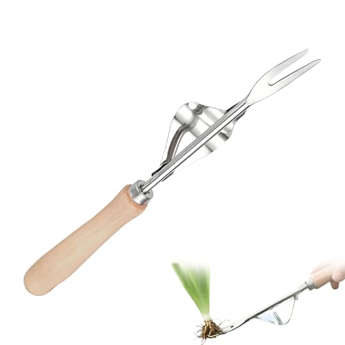 Besreey Unkrautstecher Werkzeuge - Unkrautentferner Werkzeug Für Quecken | Edelstahl Hand Unkrautzieher Mit Aushebefunktion Für Gartenarbeit Rasen Bauernhof Terrasse von Besreey