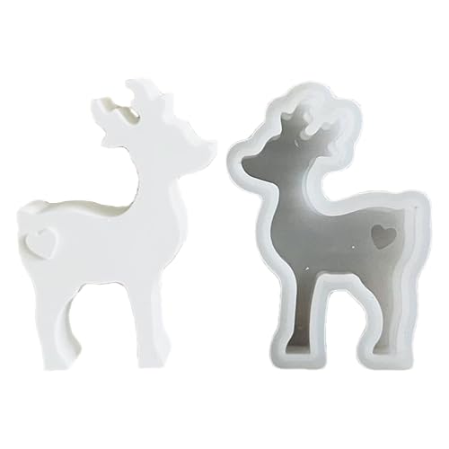 Besreey Weihnachts-Elch-Silikonform, Elch-Kerzenständer-Form - Weihnachtselch Gipsform zum Gießen - Weihnachtselch Epoxidharzform zum Basteln Besreey Weihnachts-Elch-Silikonform, Elch-Kerzenständer-Form - Weihnachtselch Gipsform zum Gießen - Weihnachtselch Epoxidharzform zum Basteln von Besreey