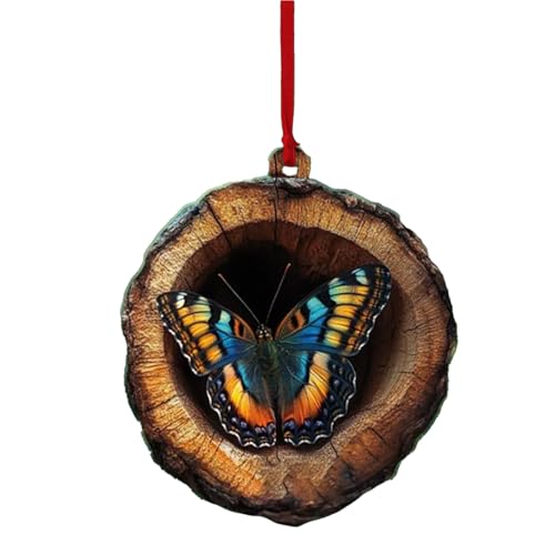 Besreey Weihnachtsdekoration | Baumloch für Weihnachtsbaumdekoration – 2D-Acrylornamente für Familientreffen, Freunde, Liebhaber, saisonale Party, Fenster von Besreey