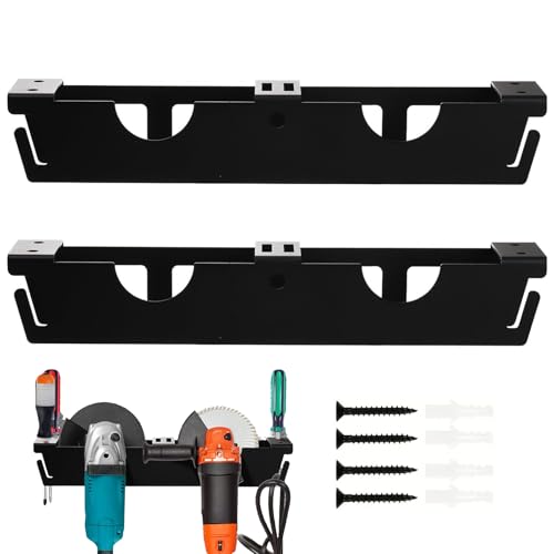 Besreey Winkelschleifer Halterung - Wandmontage Winkelschleifer Aufbewahrung - 2 Stück Schraubendreher Organizer für Werkstatt Werkbank Garage von Besreey