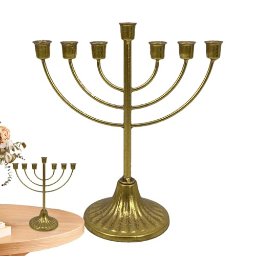 Jüdischer Kerzenständer - Hanukkah Menorah - Chanukka Kerzenhalter - Leuchter Für Kerzen | Kerzenhalter, Hochzeitstischdekoration, Eisenkunst von Besreey