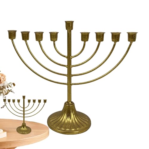Jüdischer Kerzenständer - Hanukkah Menorah - Chanukka Kerzenhalter - Leuchter Für Kerzen | Kerzenhalter, Hochzeitstischdekoration, Eisenkunst von Besreey