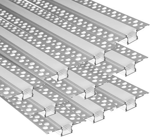 Besseto LED Drywall Profile, 10 x 1 m Aluminium Profile for LED Strips, Drywall Aluminium LED Profile, LED Strip Diffuser Profile for Walls and Ceilings Besseto LED Drywall Profile, 10 x 1 m Aluminium Profile for LED Strips, Drywall Aluminium LED Profile, LED Strip Diffuser Profile for Walls and Ceilings von Besseto