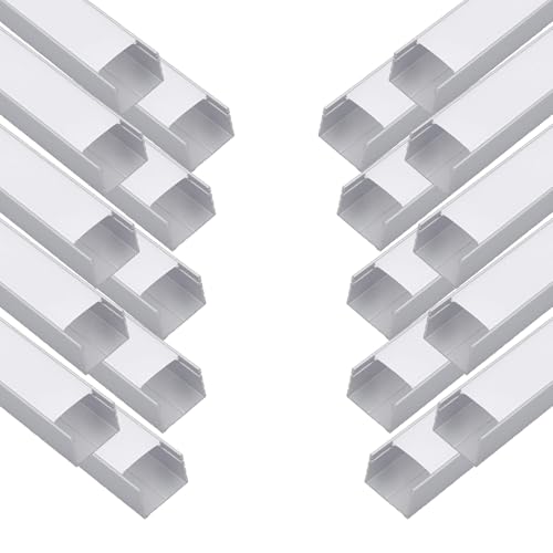 Besseto LED Profil 20 x 1m, U Form LED Streifen Licht Diffusor Profil Kanal mit milchiger Abdeckung,Endkappen und Montagehalterung von Besseto