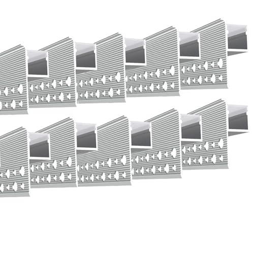 Besseto Trockenbau LED Profil 10 Pack 3.3FT/1 Meter Trim Rand Trockenbau Streifen Aluminium Profil, Trimless vertiefte Aluminium LED Fliesen Profil für Wände und Decken Besseto Trockenbau LED Profil 10 Pack 3.3FT/1 Meter Trim Rand Trockenbau Streifen Aluminium Profil, Trimless vertiefte Aluminium LED Fliesen Profil für Wände und Decken von Besseto