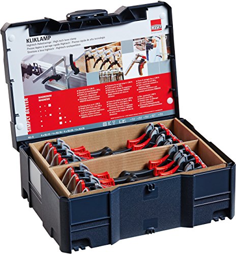 BESSEY Kliklamp Zwingen-Systainer mit 16 Kliklamp Zwingen, 1 Stück,KLI-S BESSEY Kliklamp Zwingen-Systainer mit 16 Kliklamp Zwingen, 1 Stück,KLI-S von Bessey