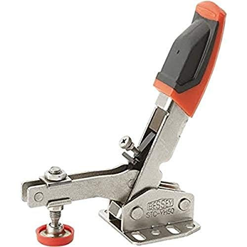 BESSEY STC-VH50 Vertikale automatische Anpassung Knebelkopfhalterung, vernickelte Klemme, vertikaler Flansch, Silber von Bessey