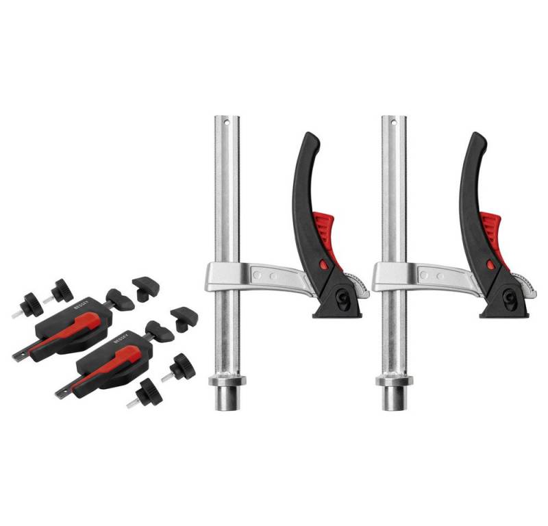 Bessey Schraubzwinge Aktionsset mit Spannwerkzeugen zum Arbeiten auf dem Tisch Bessey MFT-A von Bessey