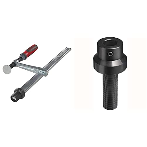 Bessey Spannelement mit fixer Ausladung TW16 200/100 (2K-Kunststoffgriff) & Werkbank-Adapter TW16AW19 von BESSEY