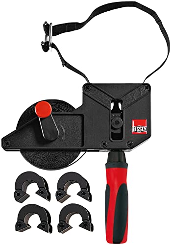 Bessey VAS-23+2K Gurtklemme mit variablem Winkel, mit 4 Clips, Schwarz mit rotem Griff, 69 cm von Bessey