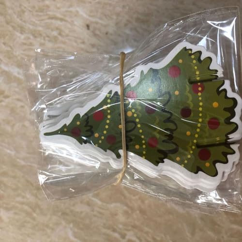 10 Stück Weihnachtstassen Karten Set mit niedlichen Weihnachtsmannmützen Motiven für Weingläser (E) von Besshepplo