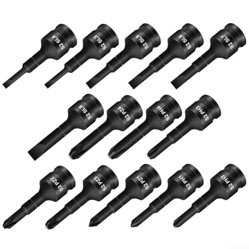 38 Zoll Stecknuss Adapterkopf kompatibel mit verschiedenen Schraubendreher-Bits von PH bis SL Serie (SL6) von Besshepplo