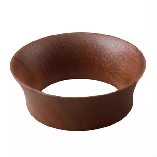 Besshepplo 1 x Walnussholz-Magnetring für Kaffeepulver, Kaffee-Dosiertrichter, magnetischer Holz-Kaffee-Dosierring (53 mm) von Besshepplo