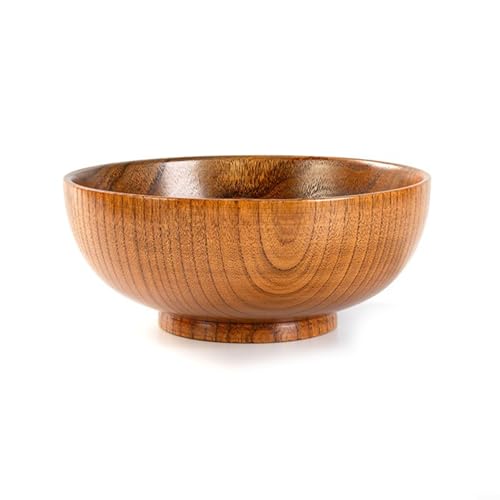 Besshepplo 1 x handgefertigte Suppenschüssel aus Holz für Reis, Suppe, Salat, Lebensmittelbehälter, Küchengeschirr, Utensilien, kinderfreundliches Essen (20 cm) von Besshepplo