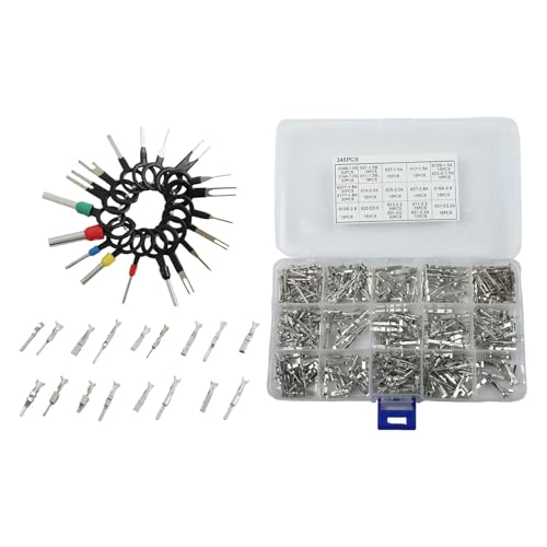Besshepplo 345 Stück Kfz-Klemmstifte Kabelbaum-Kit Kabelbaum-Set mit 18 Werkzeugen für effizienten elektrischen Ersatz Besshepplo 345 Stück Kfz-Klemmstifte Kabelbaum-Kit Kabelbaum-Set mit 18 Werkzeugen für effizienten elektrischen Ersatz von Besshepplo