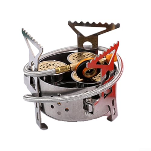 Besshepplo Camping Gaskocher 3 Brenner Gasherd Winddicht Kupfer Backpacking Brenner mit Aufbewahrungsbox Piezozündung für Outdoor Wandern Kochen Ausrüstung von Besshepplo