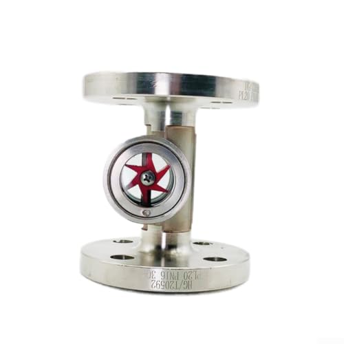Besshepplo DN15-DN40 Flansch-Sichtglas-Wasserdurchflussanzeiger Edelstahl 304 Sichtwasserdurchflussanzeiger für industrielle Überwachung DN15-DN40 1,6 MPa (DN32) von Besshepplo