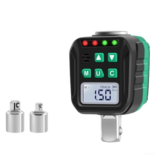 Besshepplo Digitalanzeige Drehmomentmesser Schraubenschlüssel Drehmomentprüfer Schwerlast Drehmomentschlüssel Adapter mit LCD-Display 10-200 Nm Reichweite 6 voreingestellte Modi für Automobil von Besshepplo