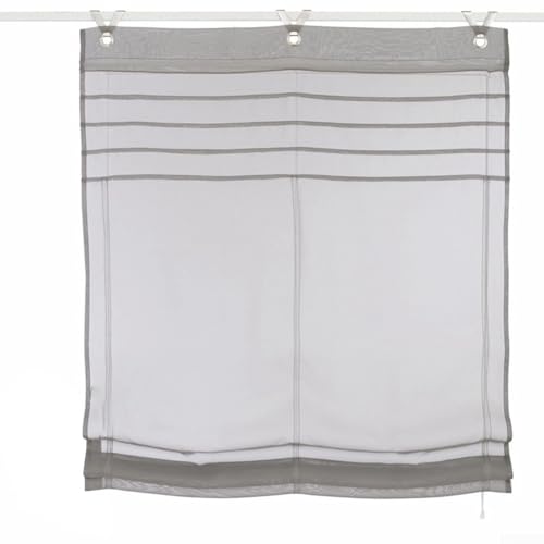 Besshepplo Dimout Raffrollos Raffrollo Kurz Sheer Cutains mit Öse für Lichtkontrolle für Küche Balkon Wohnzimmer Balkon 120 x 140 cm Polyester (Hellgrau) von Besshepplo