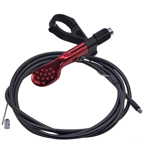 Besshepplo Fahrrad-Tropfensitze Post Fernbedienung Hebel Aluminiumlegierung Dropper Post Controller Fahrrad Lift Schalter Einstellbarer Steuerhebel für Dropper Sattelstützen (rot) von Besshepplo