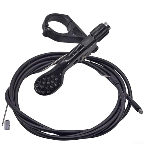 Besshepplo Fahrrad-Tropfensitze Post Fernbedienung Hebel Aluminiumlegierung Dropper Post Controller Fahrrad Lift Schalter Einstellbarer Steuerhebel für Dropper Sattelstützen (schwarz) von Besshepplo