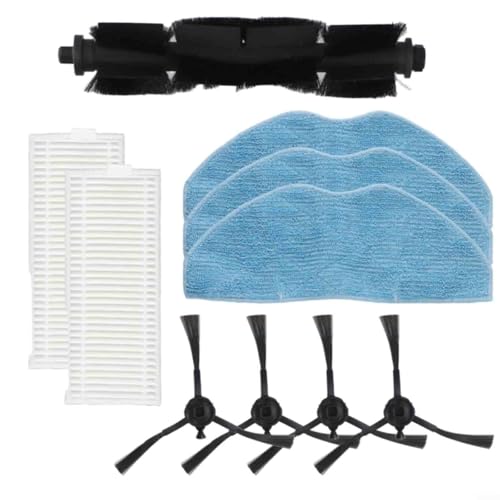 Besshepplo Filter Mop Tuch Staubbeutel Seitenbürsten-Set für EZVIZ RE4 RE4 Plus RE5 RE5 Plus Roboter Staubsauger Zubehör für Teppichboden Effektive Bodenpflege (A) von Besshepplo