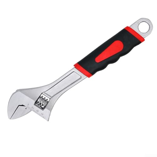 Besshepplo Gummibeschichteter verstellbarer Schraubenschlüssel, verchromter Hartstahl, Werkzeug für Sanitär- und mechanische Anwendungen (15,2 cm) von Besshepplo