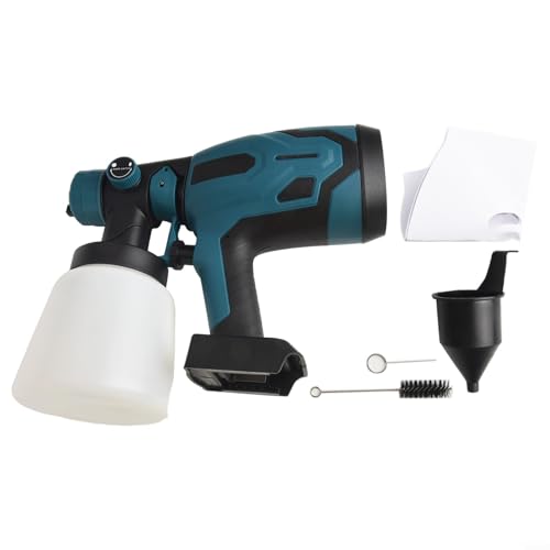 Besshepplo Kabelloser Farbsprüher mit einstellbarer Durchflusskontrolle und 800 ml Behälter, HVLP-Spray für Zäune, Schuppen, Schränke, Wände, Möbel, Decken von Besshepplo