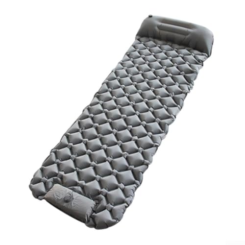 Besshepplo Outdoor Aufblasbare Matte Fuß Aufblasbare Isomatte Bergsteigen Camping Matte Feuchtigkeitsfeste Matte Automatisch Aufblasbares Bett (Hellgrau) von Besshepplo