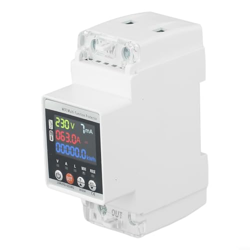 Besshepplo Smarts Meter Energiemonitor 63A WiFi Powers Meter mit Überspannung Unterspannungsschutz Digitalanzeige für Tuya für Smart Home Control System von Besshepplo