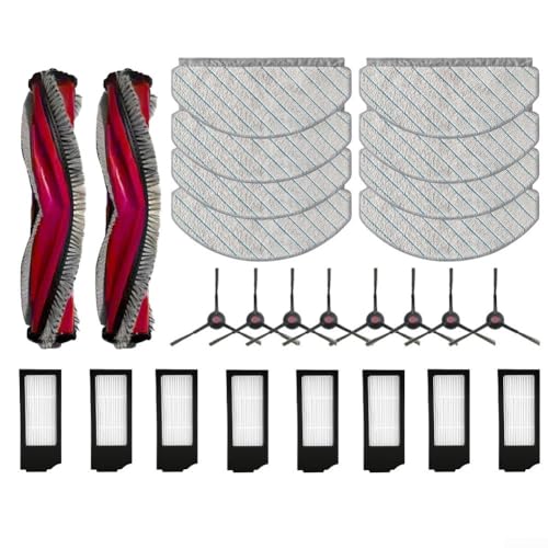 Besshepplo Staubsauger Ersatzteile Set mit 2 Walzenbürsten 8 Teppiche 8 Seitenbürsten 8 Filter für Yeedi C12 Pro Plus - 26-teiliges Zubehörset Besshepplo Staubsauger Ersatzteile Set mit 2 Walzenbürsten 8 Teppiche 8 Seitenbürsten 8 Filter für Yeedi C12 Pro Plus - 26-teiliges Zubehörset von Besshepplo