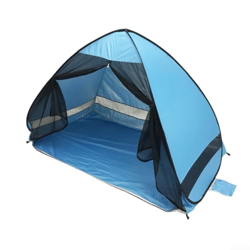 Besshepplo Up Sun Zelt, vollautomatisch, faltbar, Moskito1, UV50+, hoher Sonnenschutzfaktor für Strandschirm für schnelles Öffnen und Schädlingsabwehr, 200 x 120 x 130 cm (halbblau) von Besshepplo