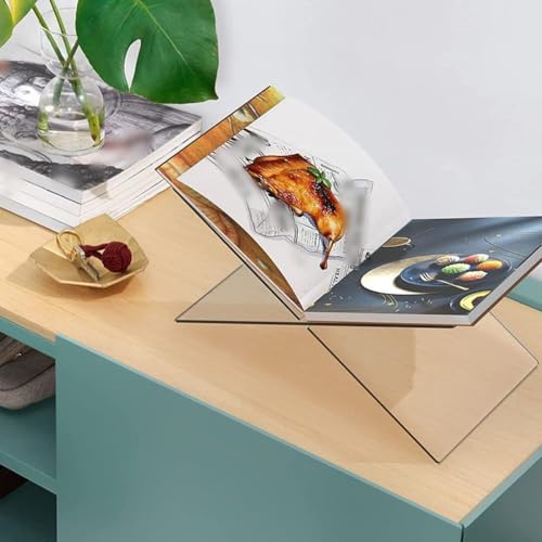 Buchständer aus Acryl mit X-Form-Ästhetik, um jedes Zuhause oder Büro zu verschönern (klein) von Besshepplo