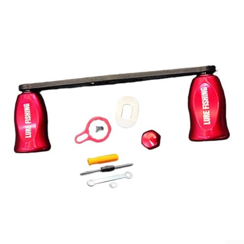 Carbon-Wippgriff für Metanium für Bantam für SLXDC Baitcast-Angelrolle inkl. Werkzeug für 7 4 mm offene Rollen (linke Hand rot) von Besshepplo