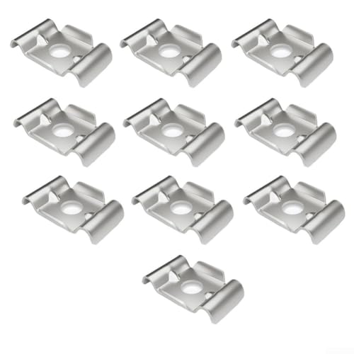 Doppelpolige Zaunklemme für erhöhte Sicherheit, 10-teiliges Set für 28 32 mm Öffnungen (verzinkt) von Besshepplo