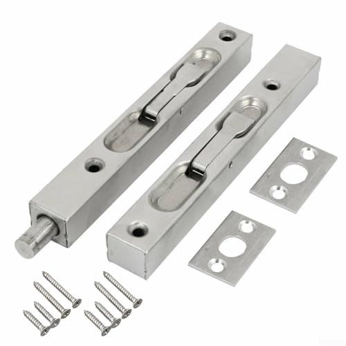 Doppeltürschloss mit Edelstahl-Hebelriegel, 15,2 cm, 2 Stück von Besshepplo