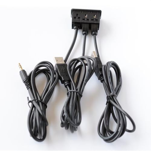 Dual USB 2 0 Schnittstelle und 3 5 mm AUX-Verlängerungskabel zum Laden und Audio in Fahrzeuganwendungen von Besshepplo