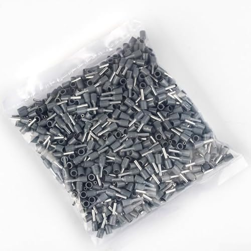 E0508 Crimp Terminal Solution 1000 Stück Isoliertes Rohr für AWG 22 effektiv in Marine & Automobilbereich (grau) von Besshepplo